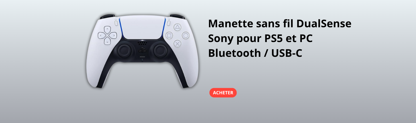 Bannière Manette Sony PS5